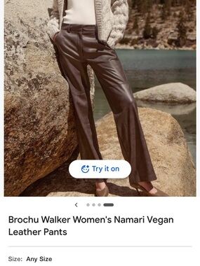 Brochu Walker Namari Vegan Leather Pants — Dark Brown